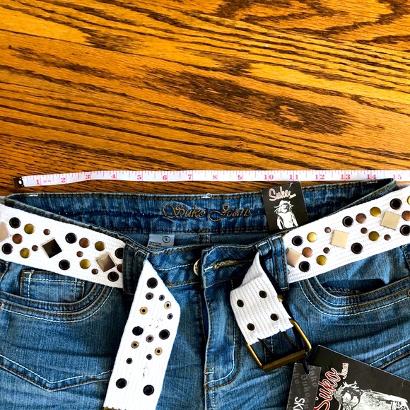 Suko Jeans, Skinny flare cropped leg with belt - Picture 7 of 10